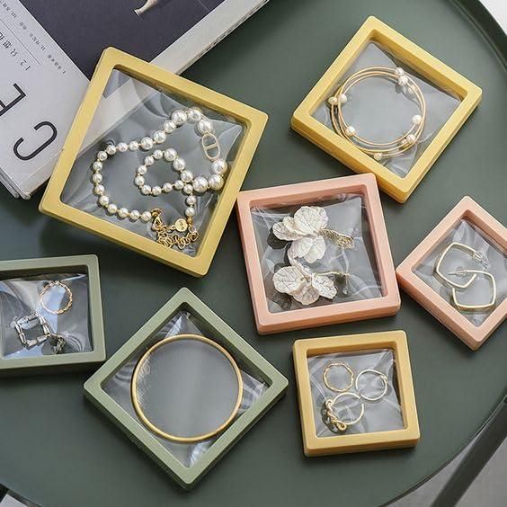 3D Floating Display Frame Case-Jewellery & Collectible Organizer (Pack of 2)