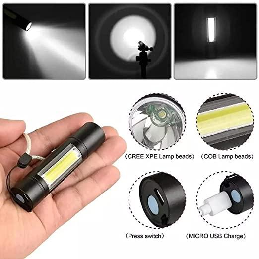 Pocket-Size Mini Portable XPE + COB LED Tactical Flashlight