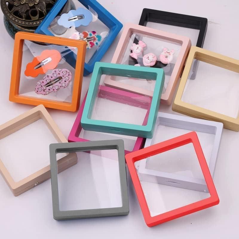 3D Floating Display Frame Case-Jewellery & Collectible Organizer (Pack of 2)