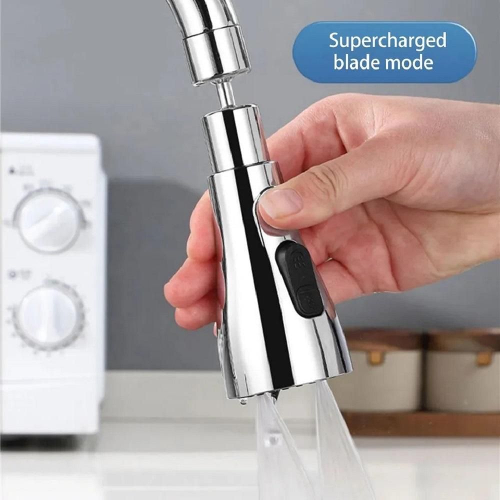 3 Modes Kitchen Sink Faucet – Stainless Steel (Upright Handle Design)
