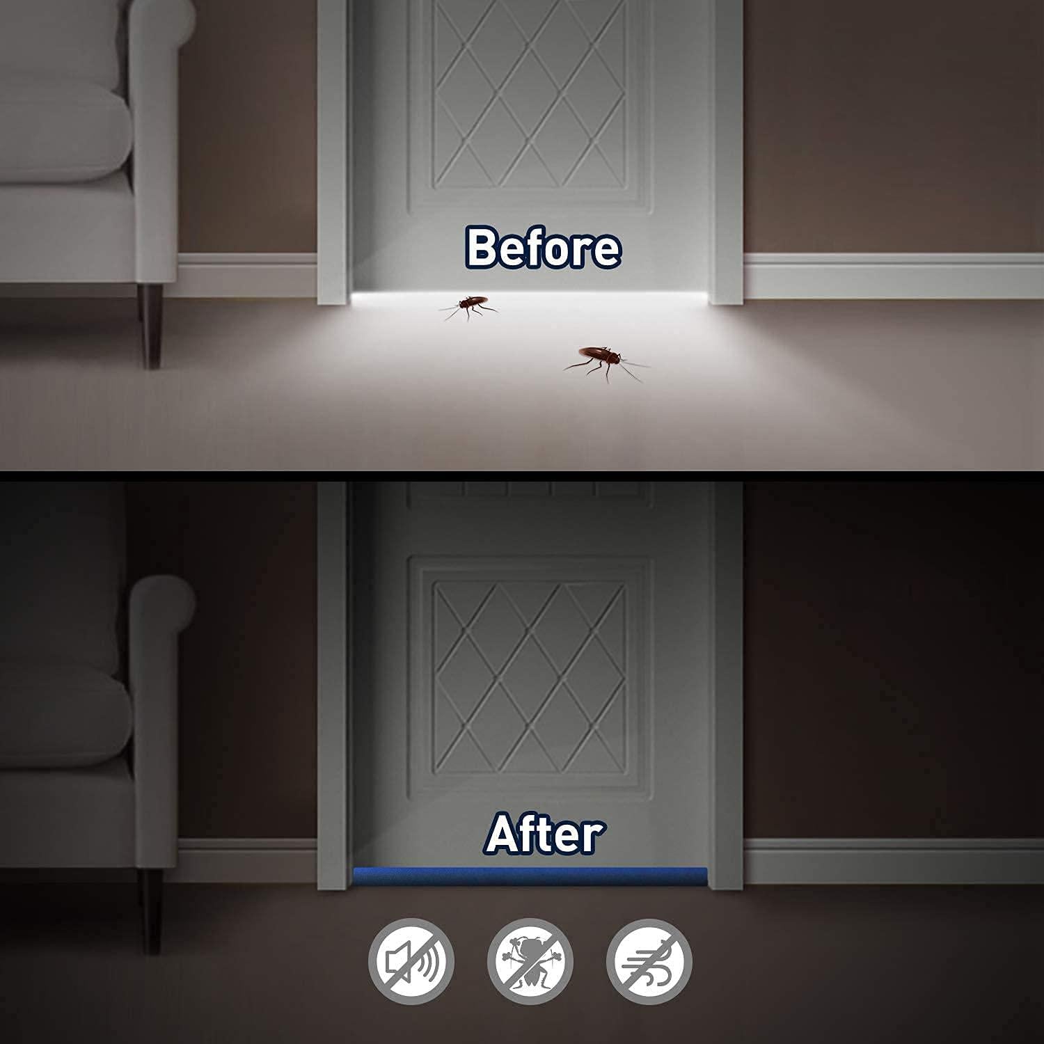 Door Protector – Brown (Pack of 2) Keep your home safe, cozy, and noise-free with this multipurpose Door Draft Fabric Cover Guard