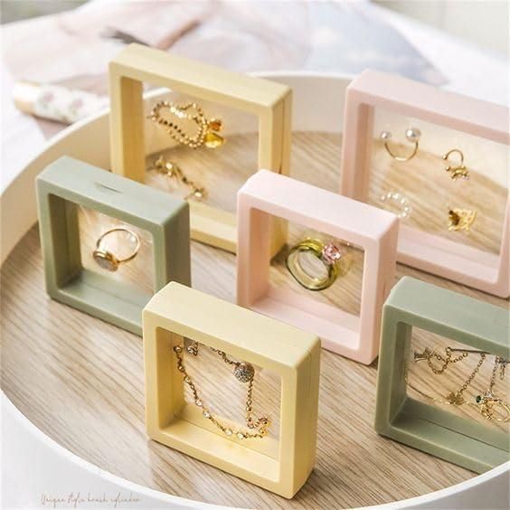 3D Floating Display Frame Case-Jewellery & Collectible Organizer (Pack of 2)
