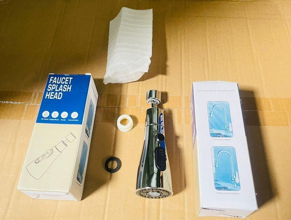 3 Modes Kitchen Sink Faucet – Stainless Steel (Upright Handle Design)